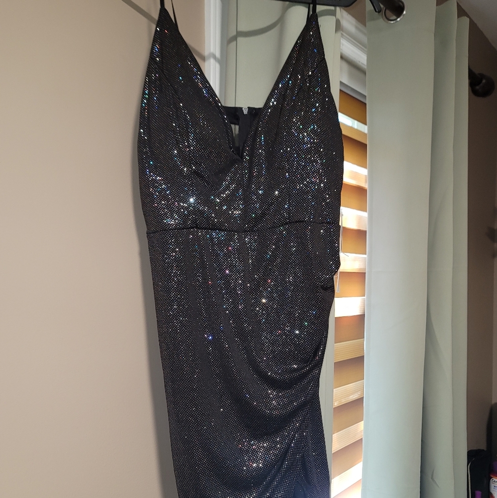 Elegant Black Sequin Dress